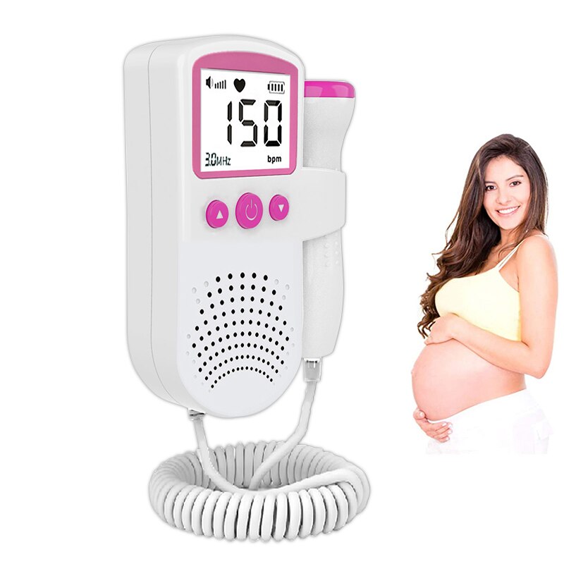Portable Fetal Monitoring Baby Monitor Ultrasonic Baby Monitor 3.0MHz Pocket Ultrasonic Fetal Heartbeat Detector for Pregnant