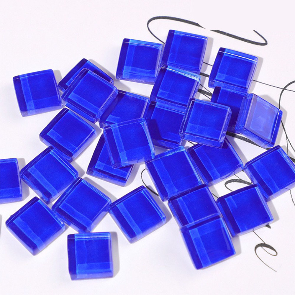 50PCS Mixed Color Glitter Glass Mosaic Grain Tiles Crafts For Stepping Stones Puzzle Garden Decor Hand Mosaics Flowerpots Making