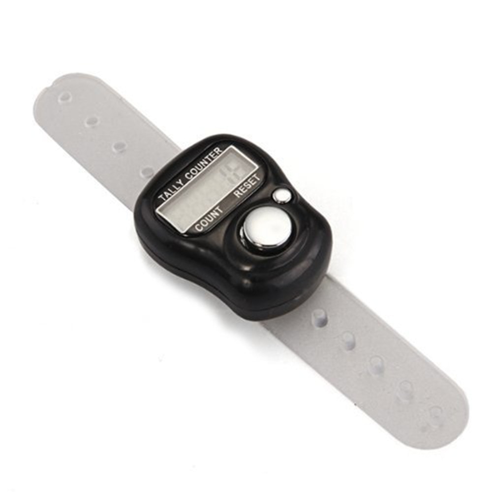 Mini Stitch Marker And Row Finger Counter LCD Electronic Digital Tally Counter Black