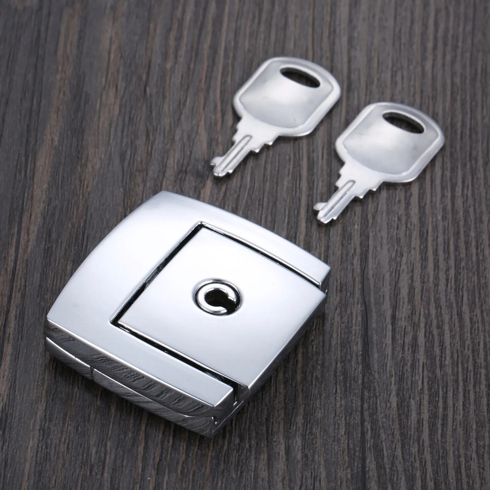 46*45mm Lock Metal Security Toggle Hasp Latch Lock With Double Keys For Cabinets Tools Box Silver Home/Office Industry Hardware