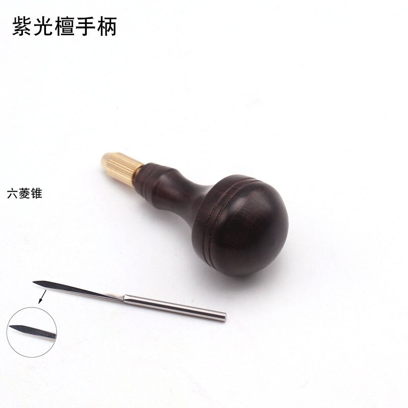 Punzón de cuero con forma de diamante, herramienta para manualidades, punzón de costura a mano, 1 unidad: B2