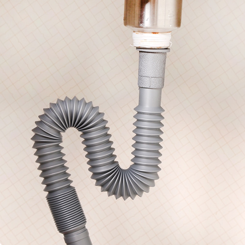 36cm Plastic Cess-Pipe Drain Plumbing Plomberie Flexible Drain Hose Kitchen Sink Hose Pipe Drainer Plumbing Hose Tube Basin Tank