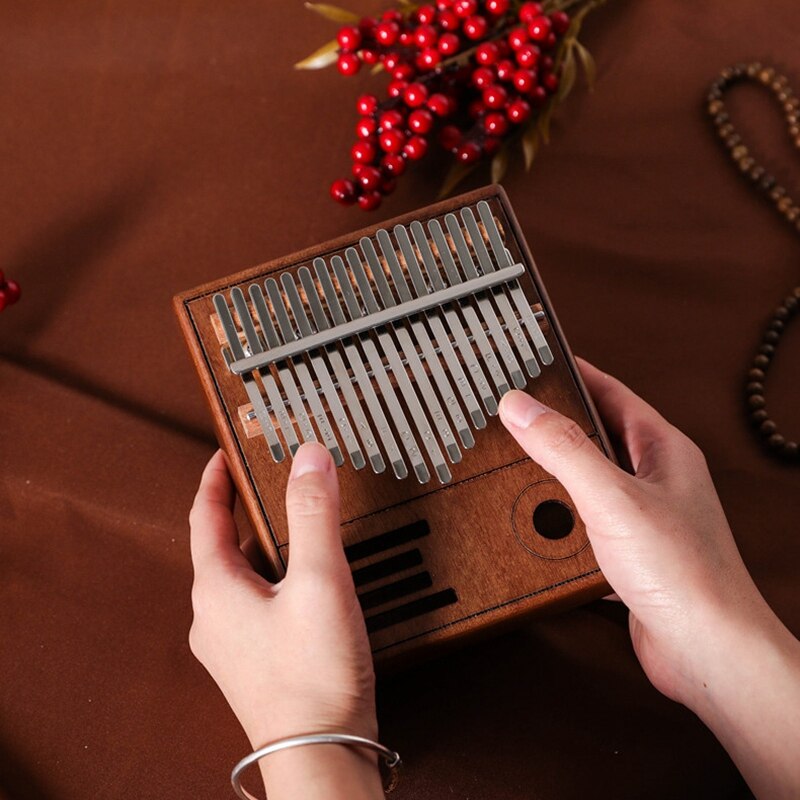 17 tangenter kalimba tommelfingerklaver, bærbart fingerklaver kalimba, musikinstrument til voksne / børn / begyndere