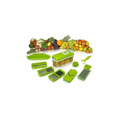 Nicer Dicer Plus 17 Piece Kitchen Chopper Tool Vegetable Cutter Slicer Vegetable Fruit Peeler Ginger Chopper Parçalayııcı