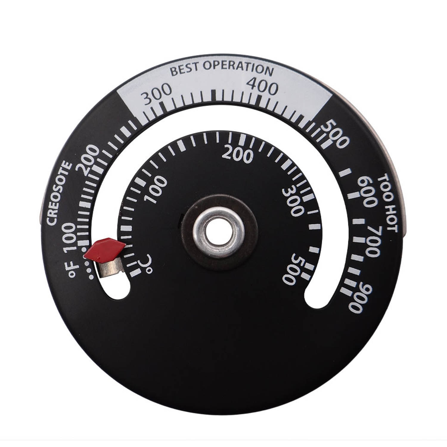 Medidor de temperatura del termómetro de la estufa magnética con gran pantalla para el ventilador de la estufa de leña chimenea horno de barbacoa chimenea