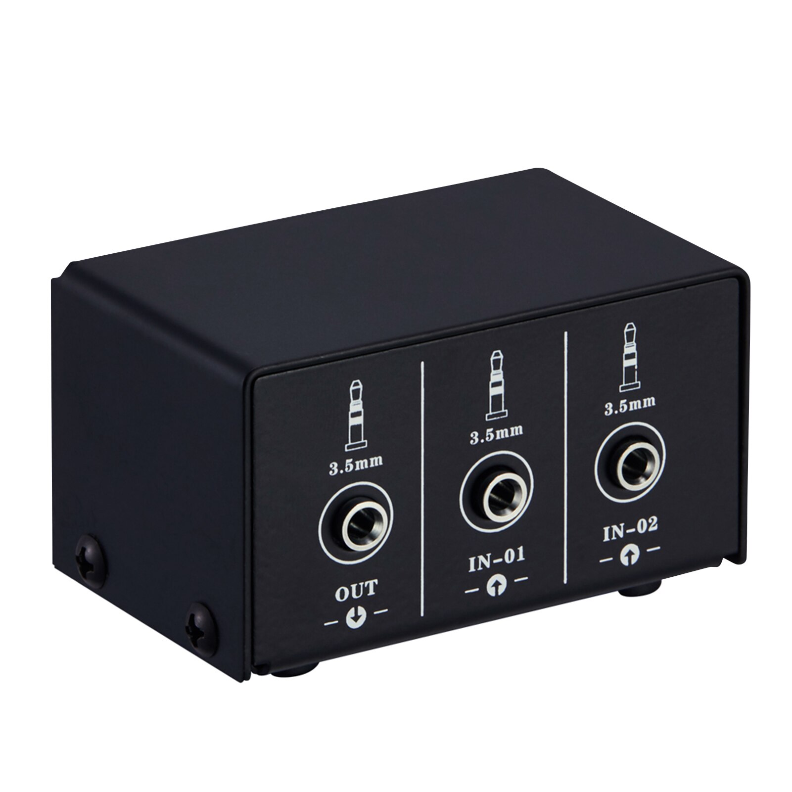 LINEPAUDIO Audio Switcher 3.5mm 2 in 1 Out / 1 in 2 Out Audio Splitter Box for Switching Between Computer Speakers & Headphones: Type 2