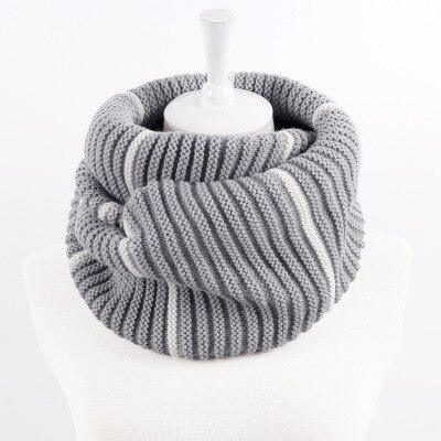 Écharpe Snood en cachemire pour hommes et femmes, écharpe d'hiver, tricoté pour l'infini, anneau rond, couleur unie, pour couple: 3