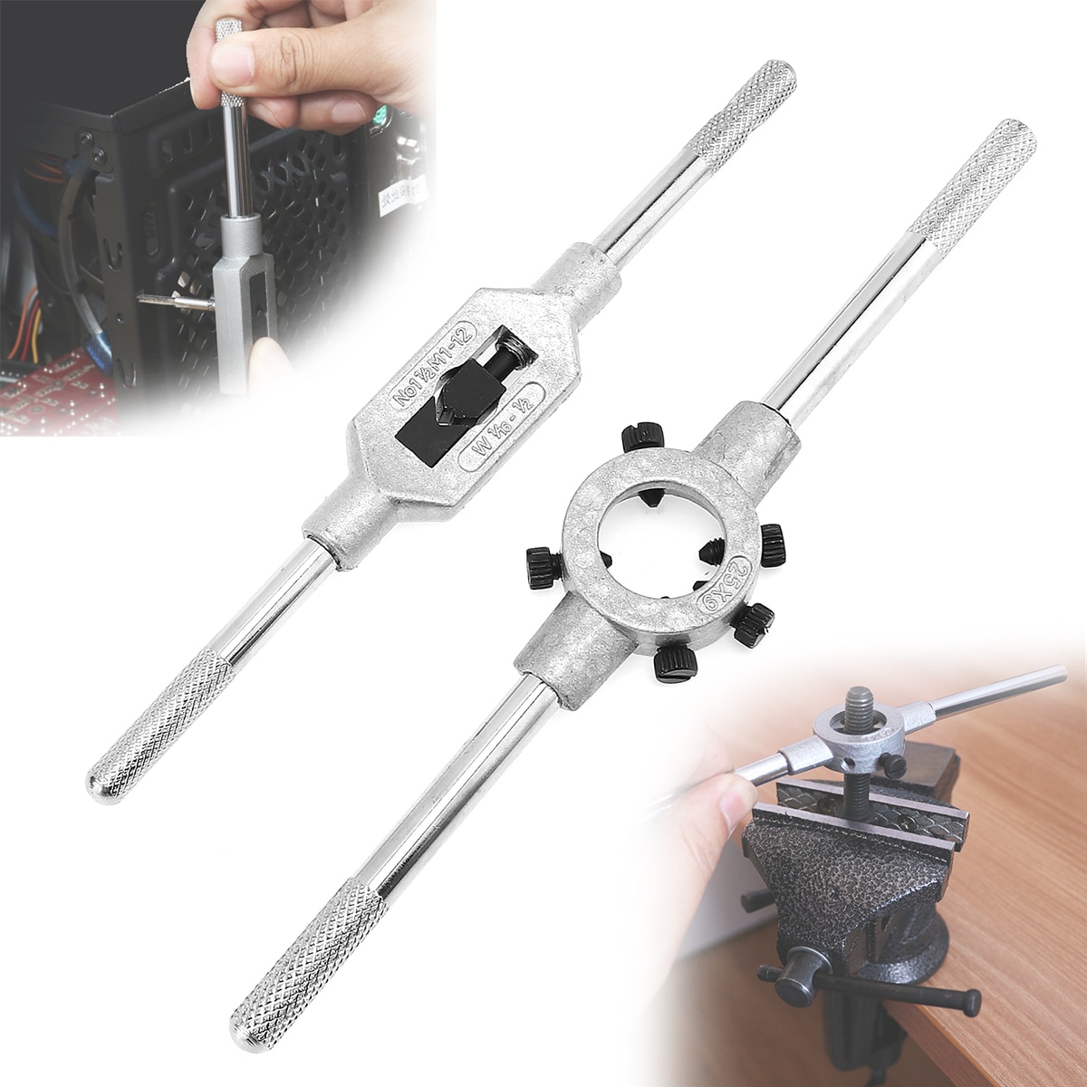 32pcs/Set HSS Metric Tap & Die Set M3-M12 1st 2nd & Plug Finishing For Metalworking Hand Tool Set