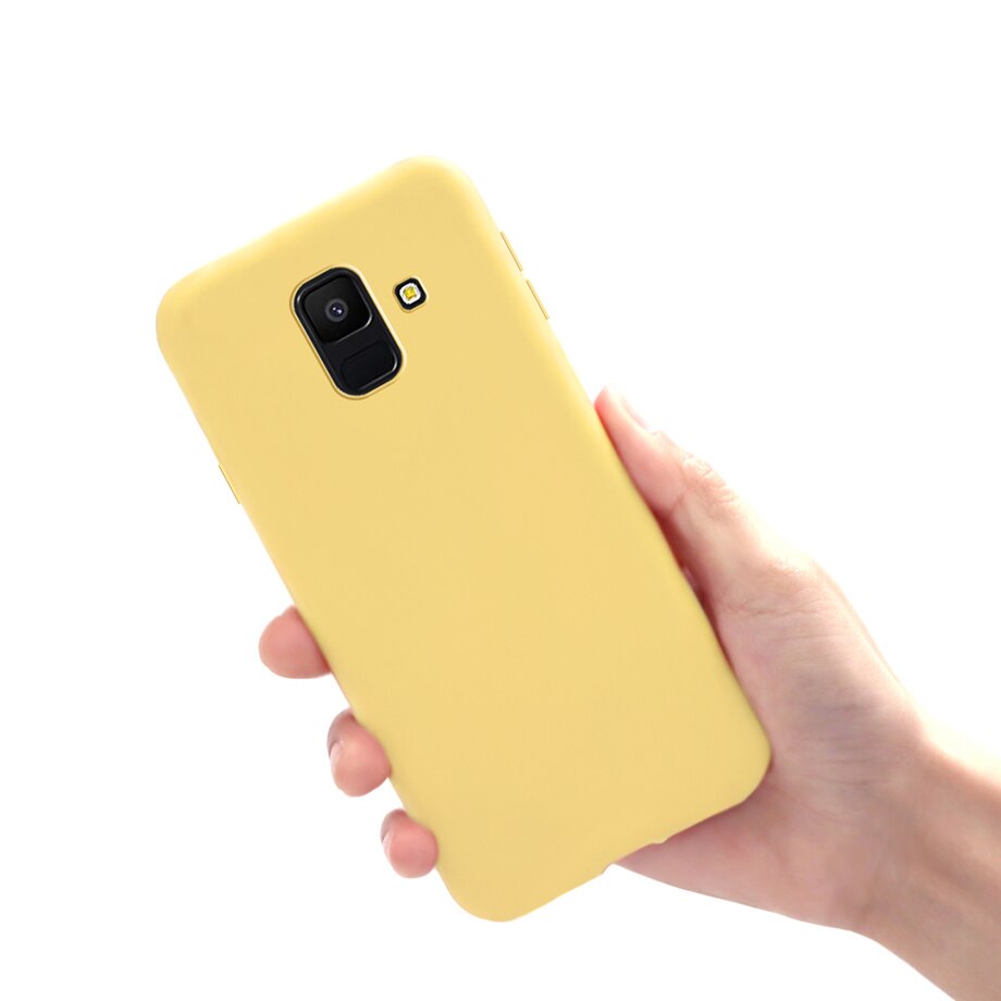Hoesje voor telefoonhoesje samsung galaxy  a6 samsung  a 6 plus  a6 plus  a600f a610f zachte siliconen achterkant hoesjes cover fundas coque: Samsung  a6 plus 2018 / Geel