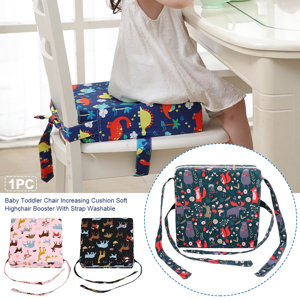 Rits Kids Baby Peuter Wasbare Stoel Toenemende Kussen Met Band Dining Kinderstoel Booster Draagbare Zacht Zuigeling Verwijderbare