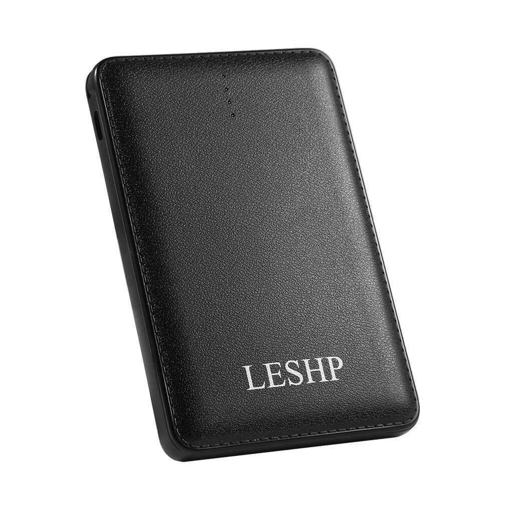 LESHP Black Super-high 5000mAh Capacity 5V 1A Lightweight Portable Easy to Carry Compact Fast-charging Power Bank