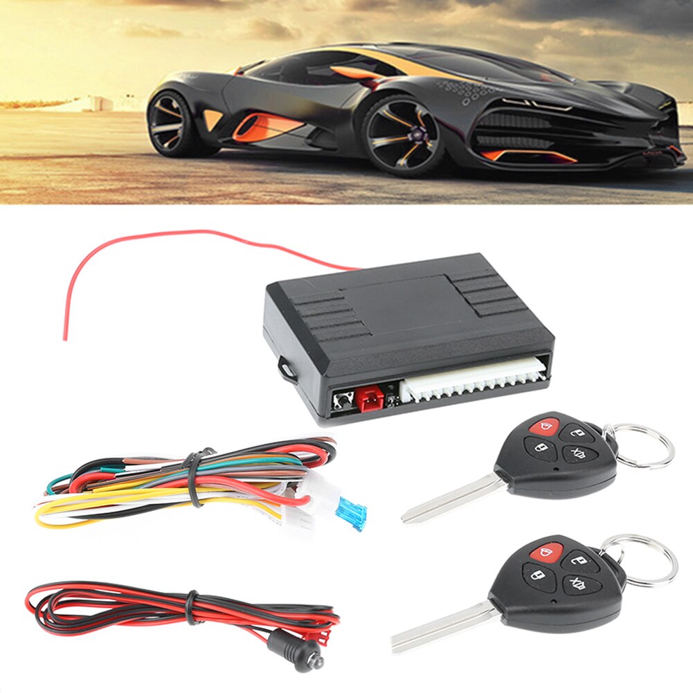 12V Car Vehicle Burglar Alarm Keyless Lock Entry Security System For Toyota 2 Remotes