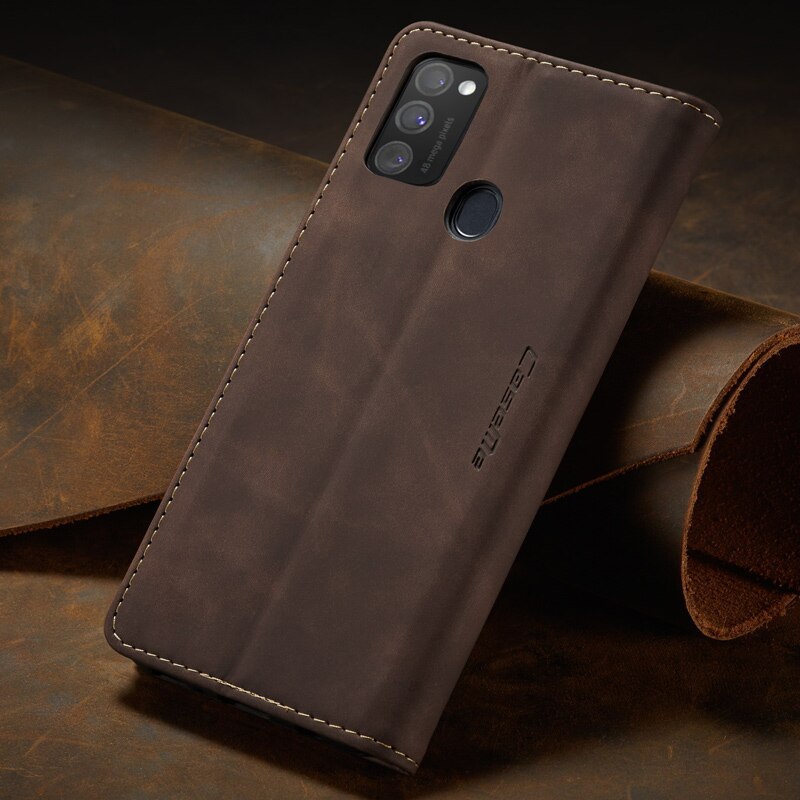 Magnetische Wallet Leather Flip Case Voor Samsung Galaxy M30S M21 Retro Coque Boek Matte Cover