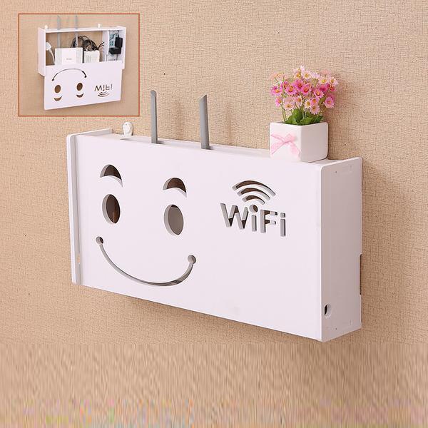 Wifi Router Regal Lagerung Box Kabel Power Draht Halterung Lagerung Boxen Drahtlose Stecker Organizer Regal Wand Montiert Drähte Organizer