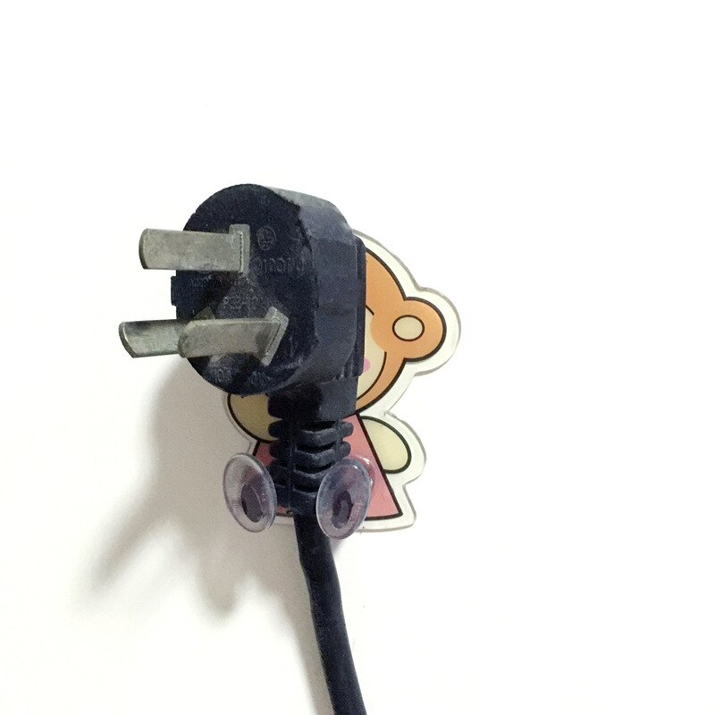 Power Plug Muur Haak Socket Houder Muur Adhesive Hanger Socket Opslag Muur Haak Leuke Wall Mount Sleutelhouder