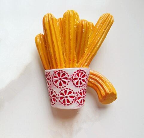 Græskar, pommes frites, tomatsauce regnbuekage 3d køleskabsmagneter turisme souvenirs køleskab magnetiske klistermærker: 008