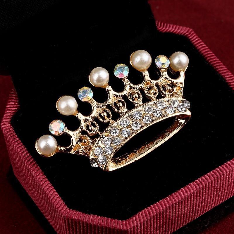 Hesiod Dames Broche Kristal Ster - Klassieke Sprankelende Ketting Broches Jurk Decoratie Zilver/Zwart/Goud: 037