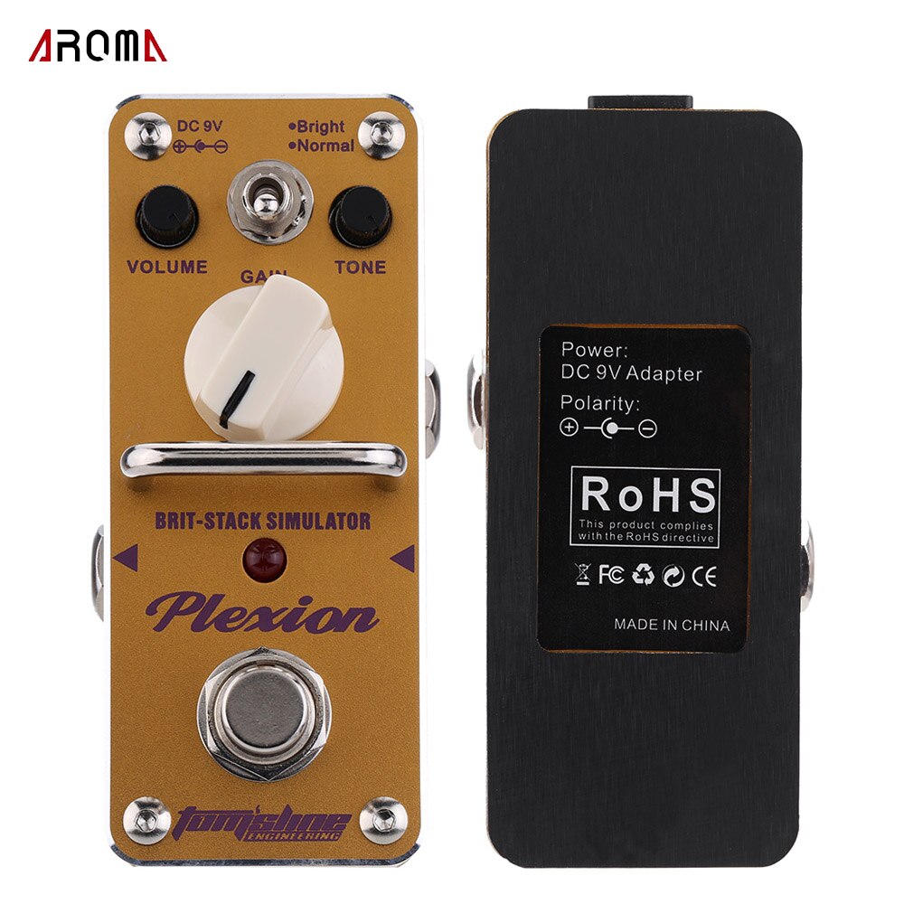 Aroma AHAR-3 Harmonizer Harmonist/Tonhöhe Schalthebel Elektrische Gitarre Effekt Pedal Mini Einzigen mit True Bypass Energie Kabel: Plexion Brite-Stapel
