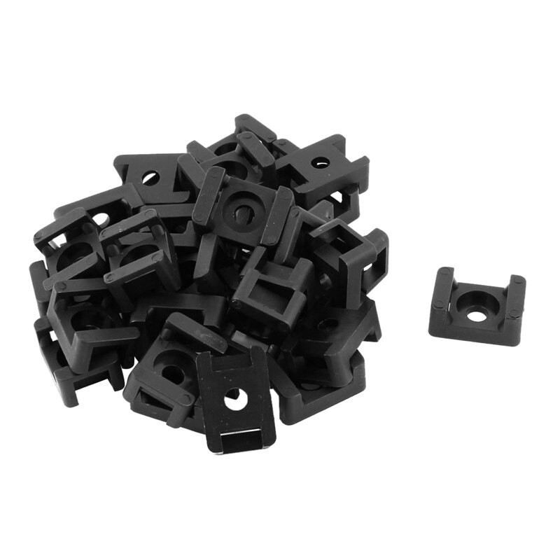 Skruebeslag monteret sadelbunde kabelbøjlebeslag 23 mmx 16mm 30 enheder sort