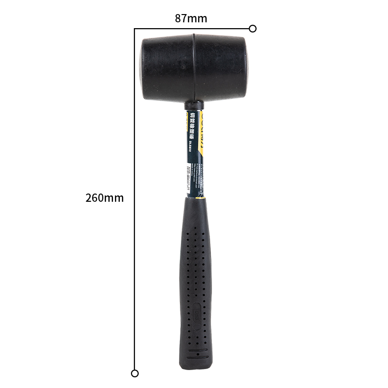 Deli Multifunction Heavy Duty Mallet Rubber Hammer 12/16/24oz Floor Ceramic Tile Installation Hammer Hand Tools