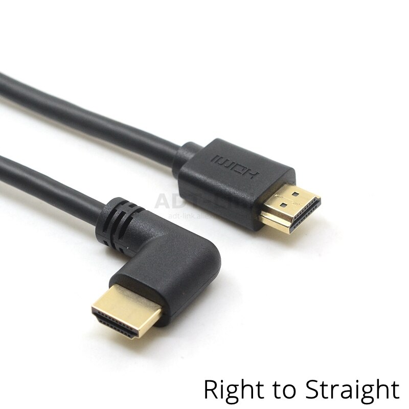 4K*2K 60HZ HDMI 2.0 A Male to HDMI v2.0 Up & Down & Left & Right Angled 90 degree Male HD extension Cable HDMI 2.0v angle cable: Right / 60cm