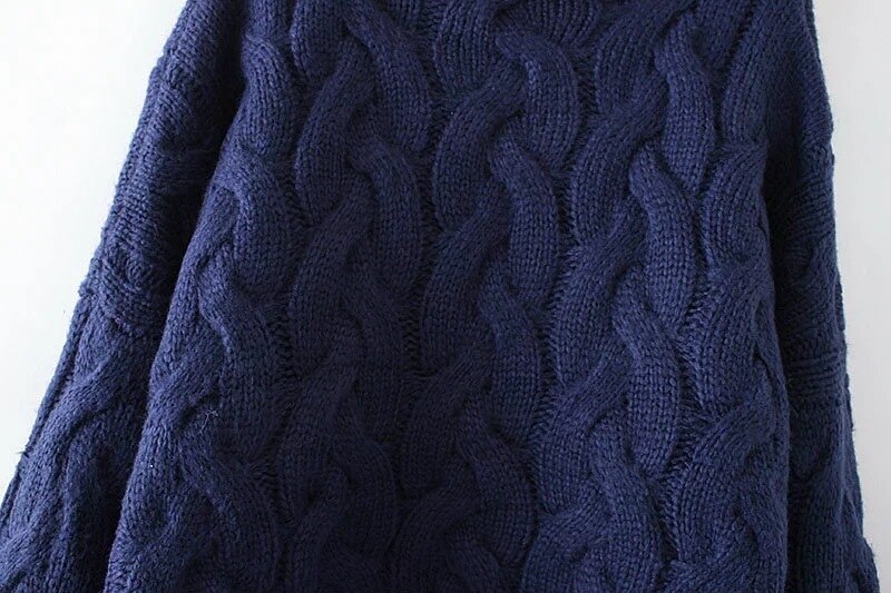 H.sa kvinder rullekrave trøjer efterår vinter pull trøjer europæiske afslappet twist varme trøjer oversized sweater trøje til kvinder