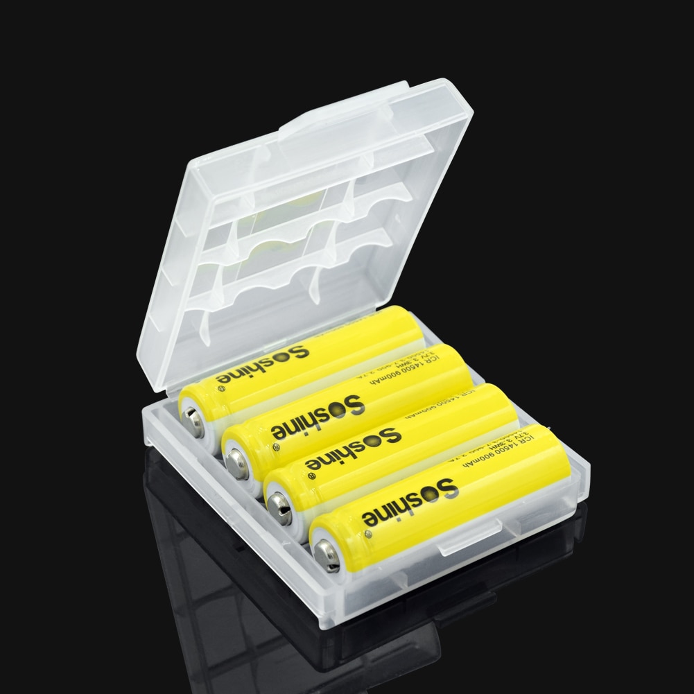Hard Plastic Semi-Translucent Aaa/Aa Batterij Storage Box Case Met Clips Voor 2/4/8x aaa/Aa Oplaadbare Batterijen Cellen Gevallen