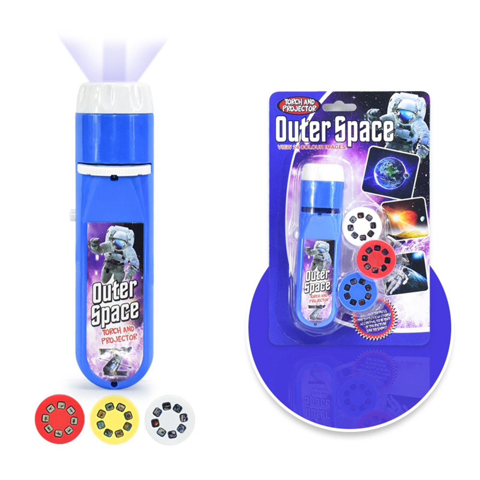 Torch Projector Lamp Ruimte Zaklamp Koplampen Educatief Torch Projector Lamp Zaklamp Projectie Spelen Speelgoed Voor Kinderen: Space