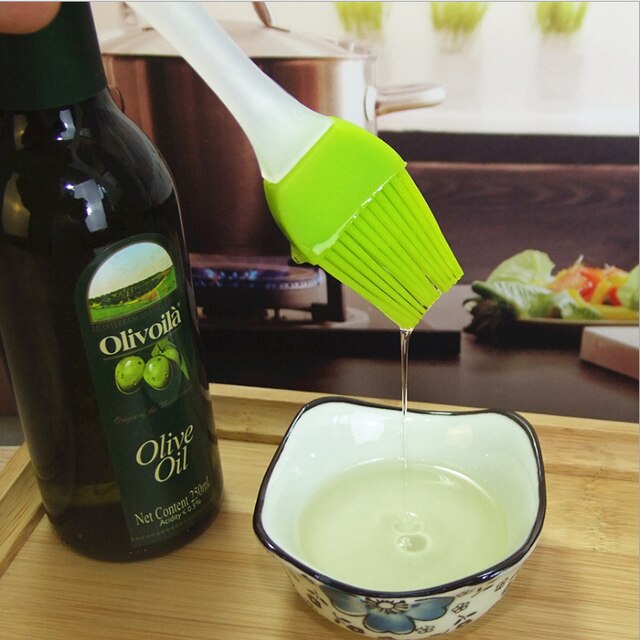 Brosse à Gel de silice haute température, outil de cuisson pour Barbecue, poignée en PP, outils de cuisine pour BBQ, 1 pièces: green
