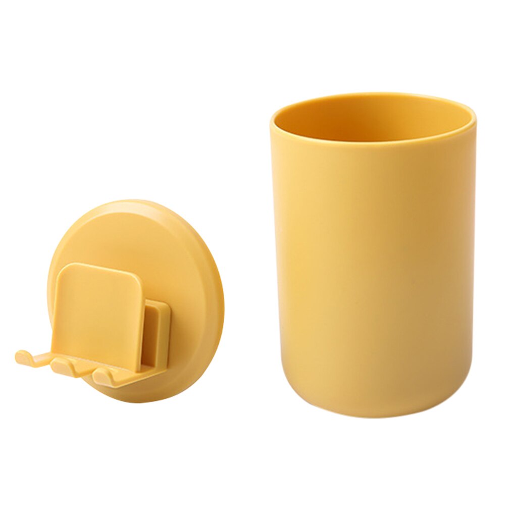 Electric Toothbrush Holder Wall Bathroom Organizer Tooth Brush Holder Toothbrush Cup Stand Case Rack Shaver Iron Shelf Storage: Yellow