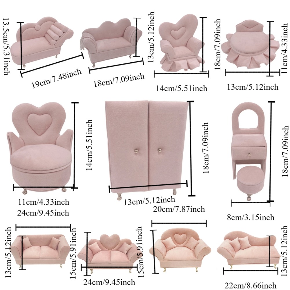 Dutch Velvet Sofa Shaped Jewelry Box Bracelet Mini Couch Earrings Ring Display Stand Luxury with Mirror