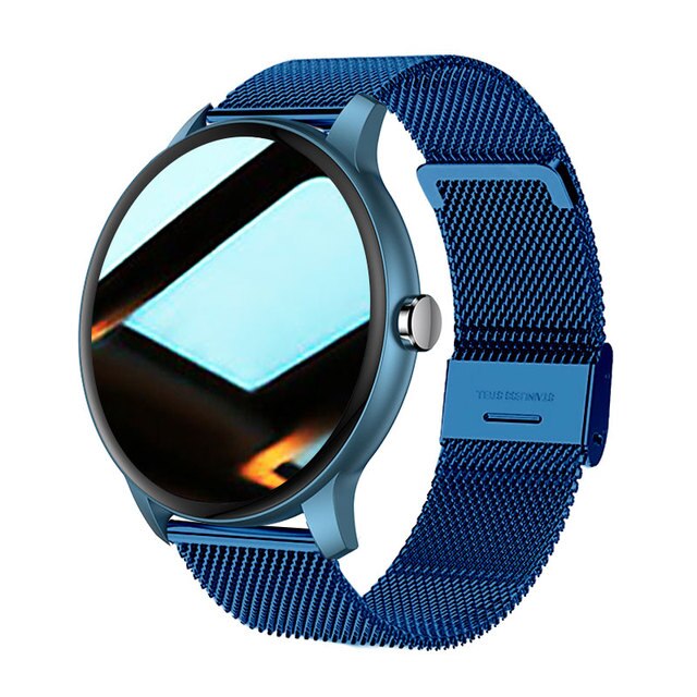 Sport Smart Watch For Women Men 1.3 inch Round Screen Supports Bluetooth Call Heart Rate Waterproof Xiaomi Official Store: Blue Steel Strip