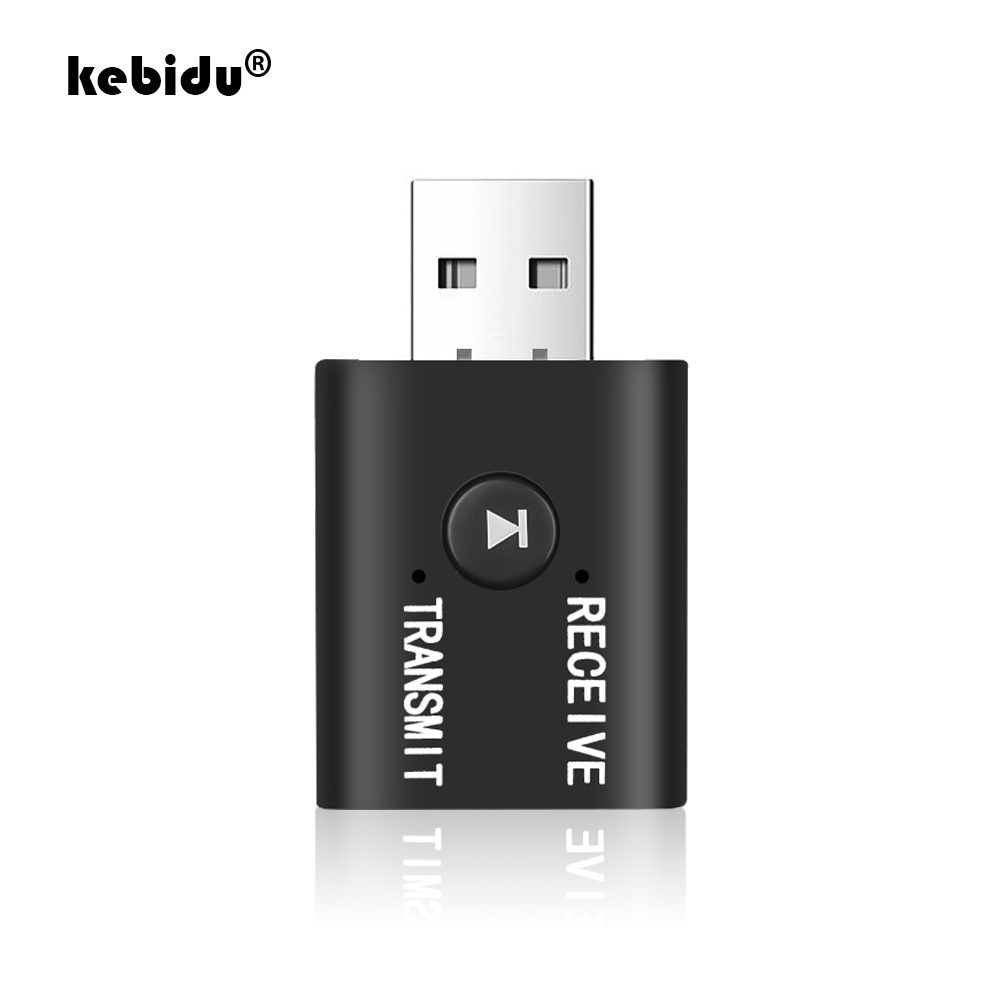 Kebidu Audio Ontvanger Zender Bluetooth 5.0 USB 3.5mm Jack Mini Stereo Bluetooth AUX RCA Voor TV PC Auto Kit draadloze Adapter