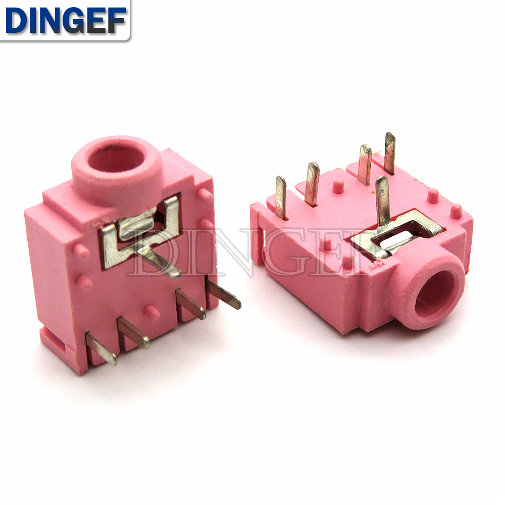 10 Uds 3,5mm 3F07 conector de Audio hembra de doble canal 5 pines DIP conector para auriculares rosa verde azul negro conector para auriculares: Verde militar