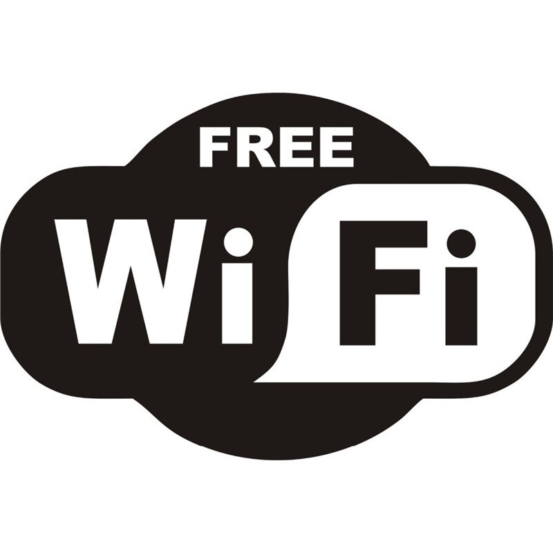 1 sztuk czarny bezpłatne WiFi naklejka winylowa znak okno kawiarnia restauracja/bar sklep internetowy szklane drzwi okna naklejki ścienne naklejki samochodowe: Default Title
