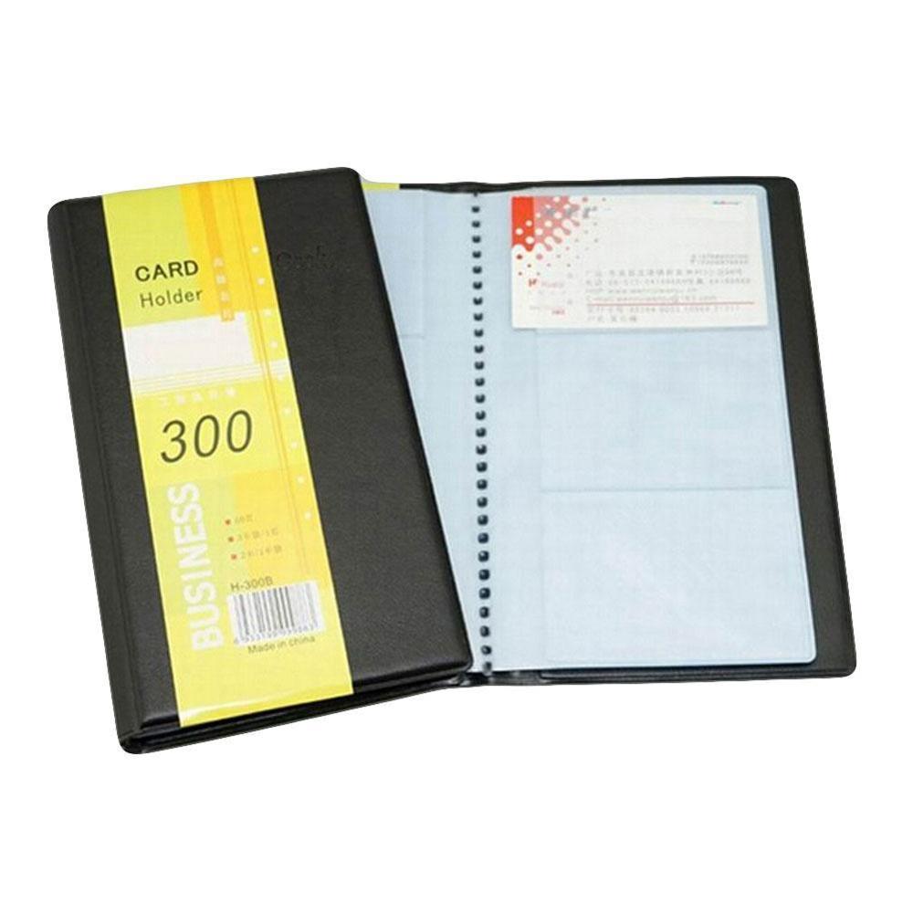 Business Card Book Large Capacity 300 Card Hard Book Card Business Office Loose Storage Business Book Holder Card J3S2