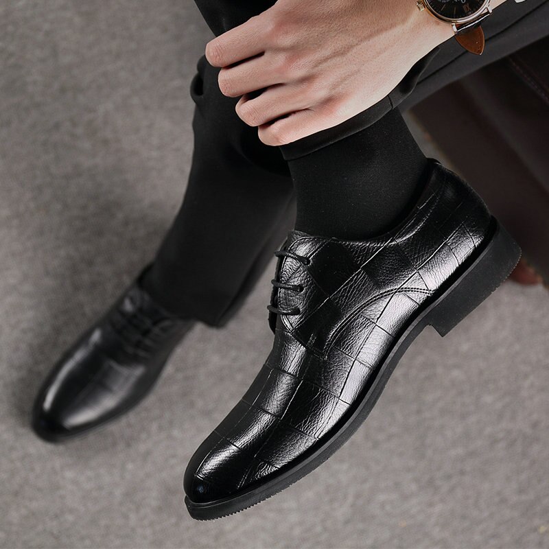 Håndlaget italiensk stil retro menn skinnkjole formell virksomhet oxfords sko herre festsko stor størrelse 38-48 vv-39z