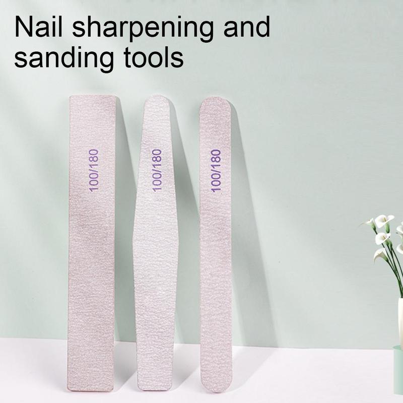 1pcs Nail File Half Moon Sandpaper Nail Sanding Buffer Block Grinding Polishing Manicure Care Tools Nail Polish Supplies
