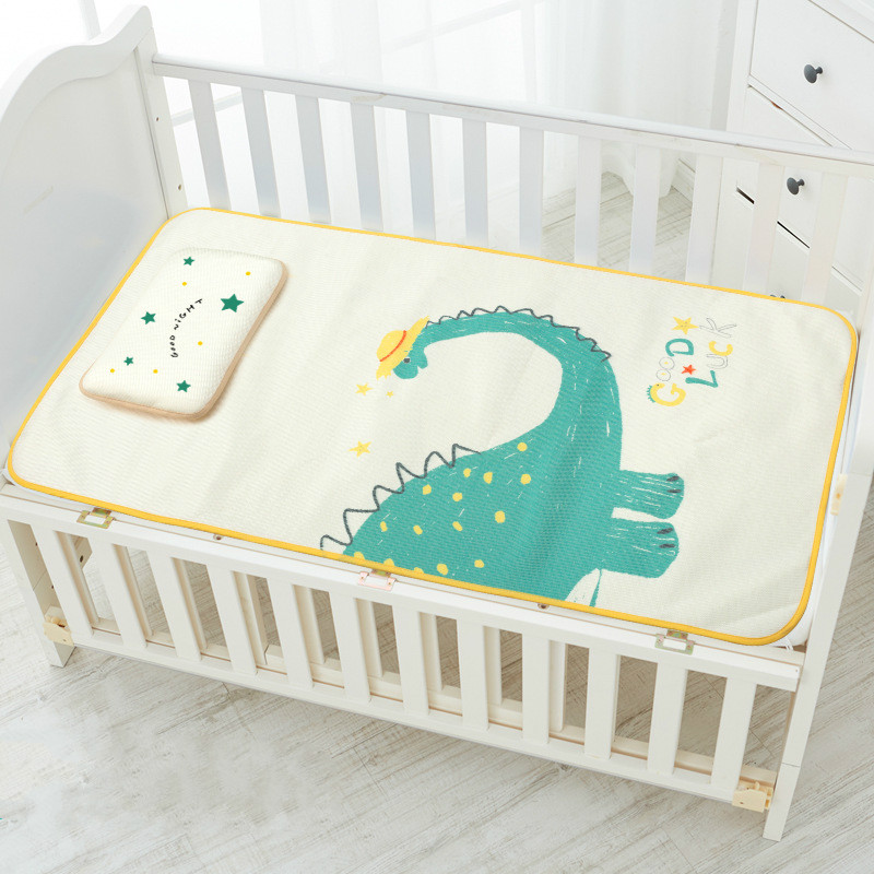 Babymadrasser sommer cool liggeunderlag åndbare madrasser til småbørns tremmeseng hyggelige lurpuder til spædbørn: Dinosaurus