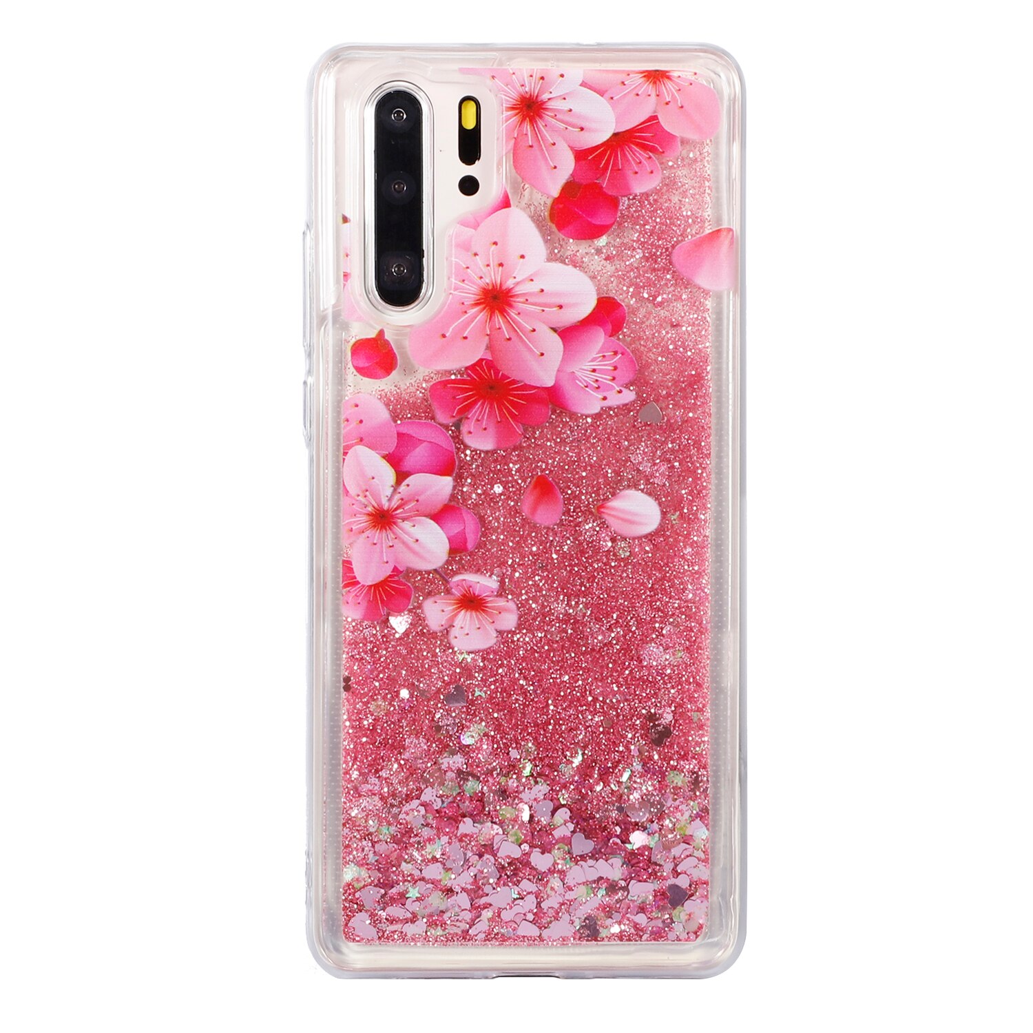 For Huawei P30 Pro Glitter Case Peach Blossom Dynamic Liquid Quicksand Case For Huawei P20 Mate 20 Lite Mate20X Nova 5 5i 4: Huawei Mate20X