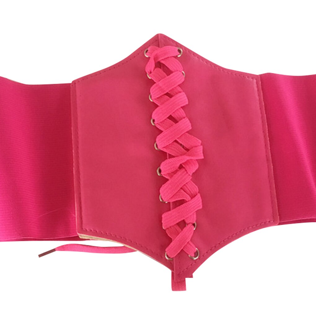 Korset kvinder ultra bredt bælte pu læder elastisk slankende kropsbælte til kvinder damer bredt taljebånd tøj kvindelig indretning