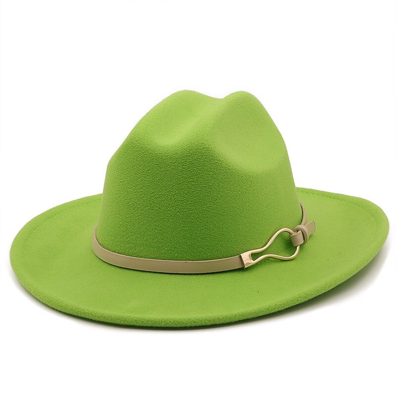 Sombrero de fieltro clásico británico para hombre y mujer, accesorios de sombrero de vaquero, sombrero de Jazz, sombrero de caballero: 3