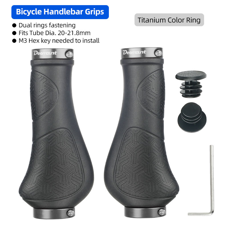 Dual Ring sperren Lange Kurze Lenkergriffe Stromlinienförmige MTB Klappfahrrad Twist Schalthebel Handauflage Rolle Gummigehäbenutzen Mantel: Schwarz