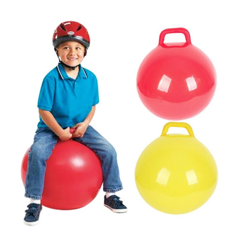 55cm förtjockning hoppboll studsbollar miljö pvc handtag boll barn uppblåsbar leksak boll hälsovård