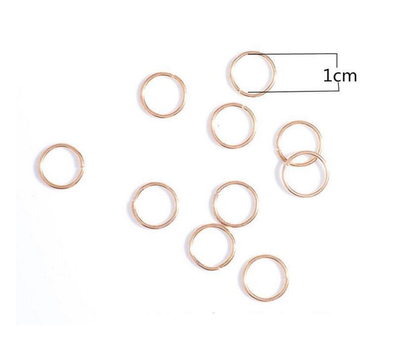 2018 nuovo Capelli Intrecciati Cerchio Anello Foglia di Borsette Della Forcella Della Clip Dei Monili di Disegno Dreadlock Del Cerchio Del Cerchio Accessori Per Capelli: circle gold 5 pcs