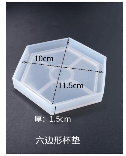 Stampo in silicone FAI DA TE Tazza di Zerbino Rilievo Fatti A Mano Stampi Artigianato Stampo in Resina Epossidica Forma Geometrica Esagonale piazza Rotonda Isolamento Termico: genere 2