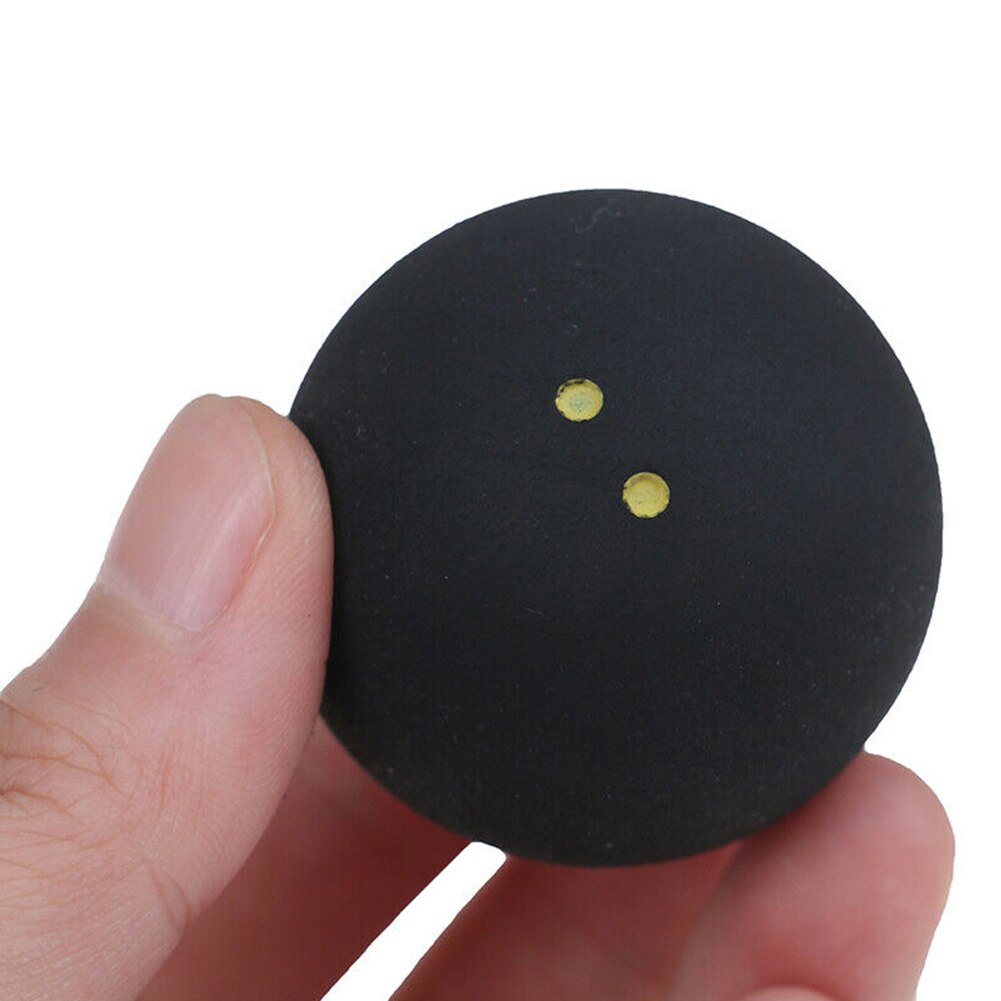 Durable Rubber Player Bounce Two Yellow Dots Sports Training Small Elasticity Low Speed 4cm Squash Ball Tool Round