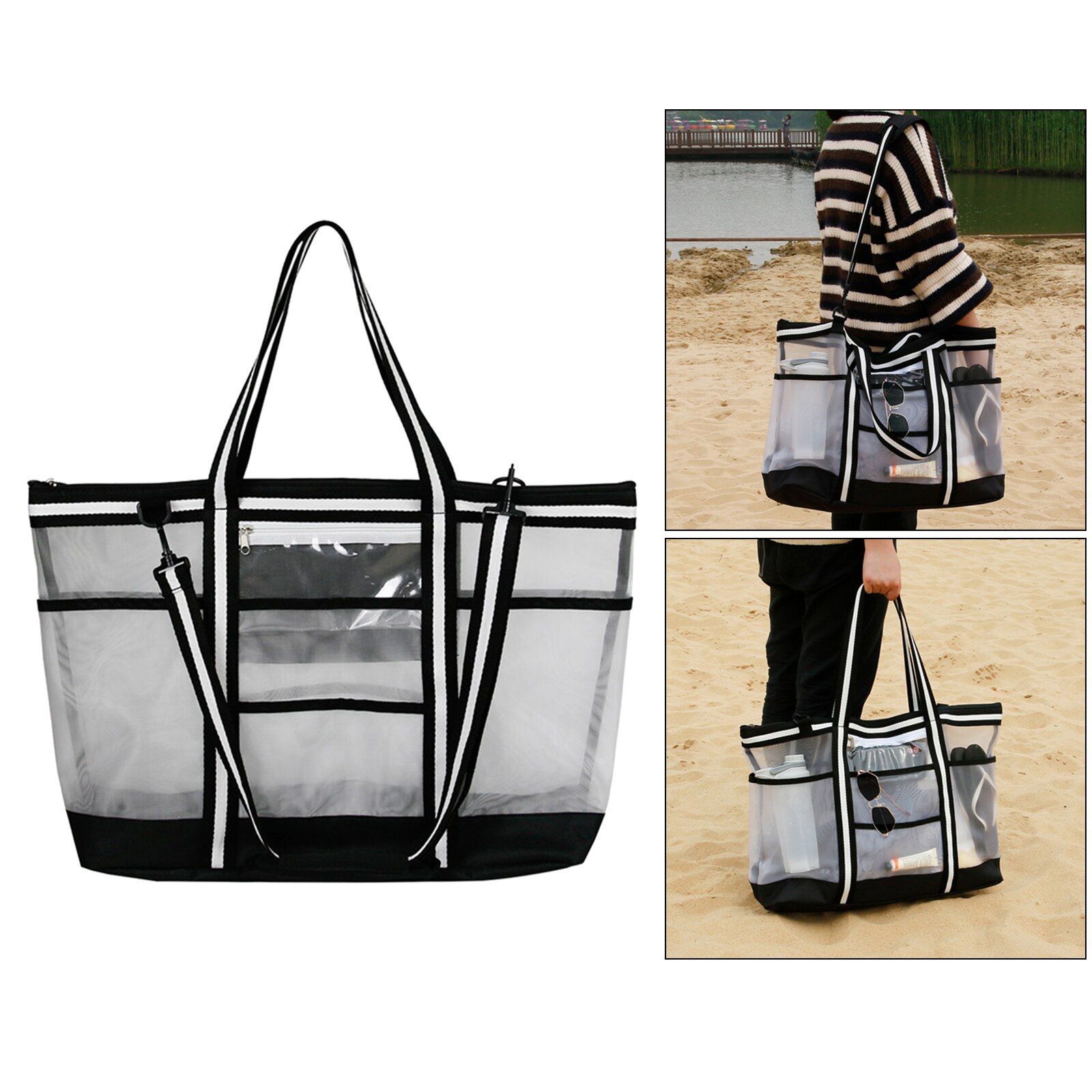 Beach Bag Women Swimming Bag Multi-Pockets Beach Toy Bag Travel Bag