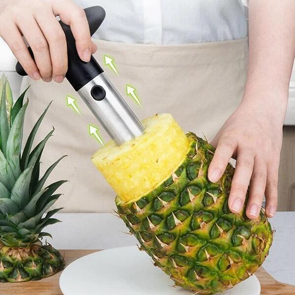 Pelador de piña de acero inoxidable, cortador de fruta, rebanador de piña y exprimidor de limón, exprimidor de jugo, accesorios de cocina