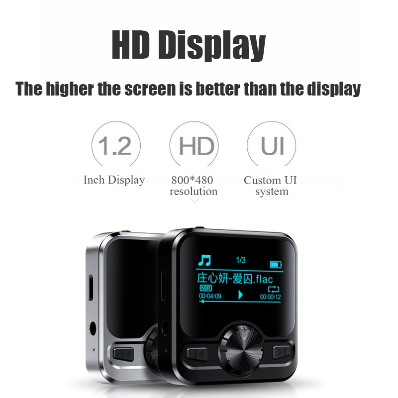32GB IPX6 Impermeabile Bluetooth4.2 Lettore MP3 Sport portatile Walkman Radio FM Ebook HD Rumore Ridurre 4/8/16GB Registratore vocale audio